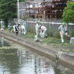 年２回（春期・秋期）揖屋工場と意東工場周辺地域の美化活動を実施